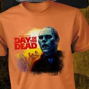 ***SOLD*** New FRIGHT RAGS "Day of the Dead" Burnt Orange T-Shirt MEDIUM